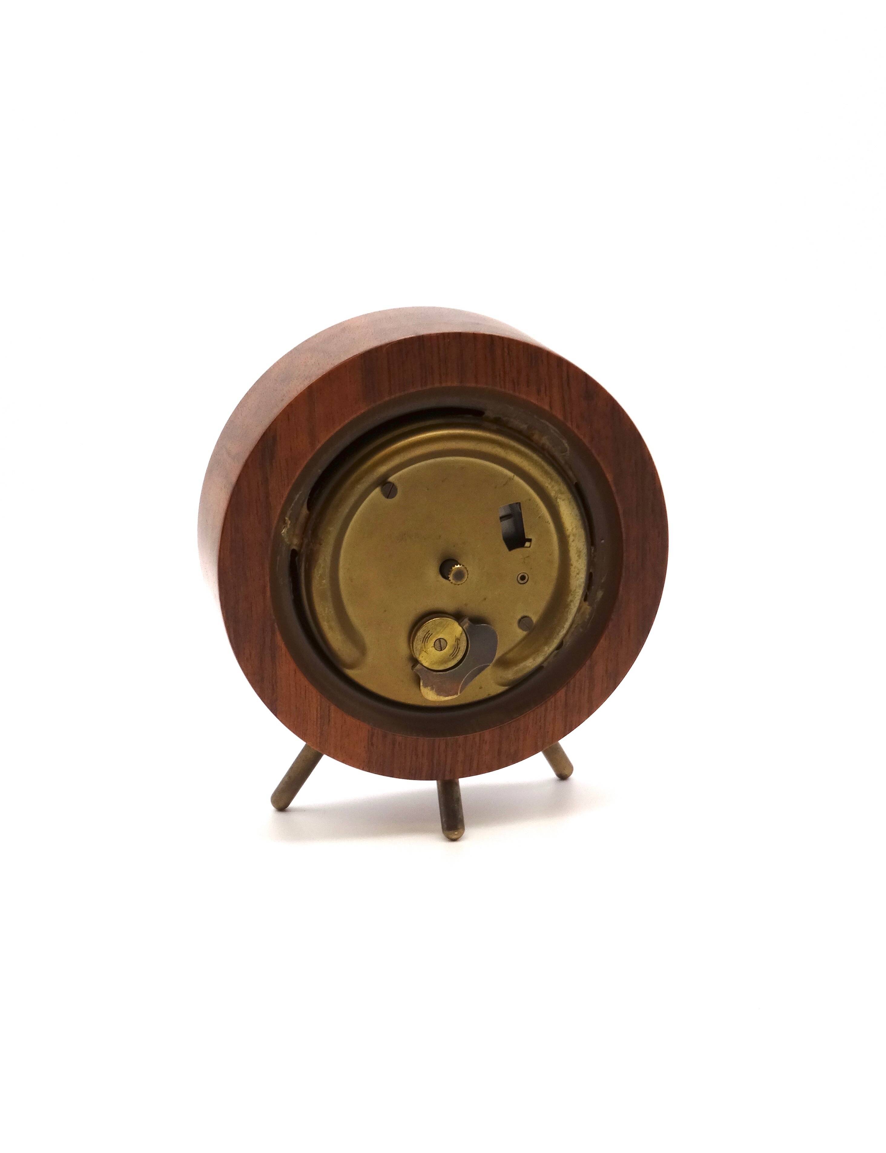 Rare original 60s mid century teak desk table clock by kienzle danish modern