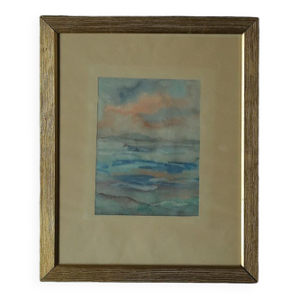 Frideborg Bryth, Gouache, 1961, Framed