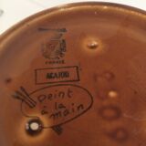 Vintage vase Sarreguemines mahogany model