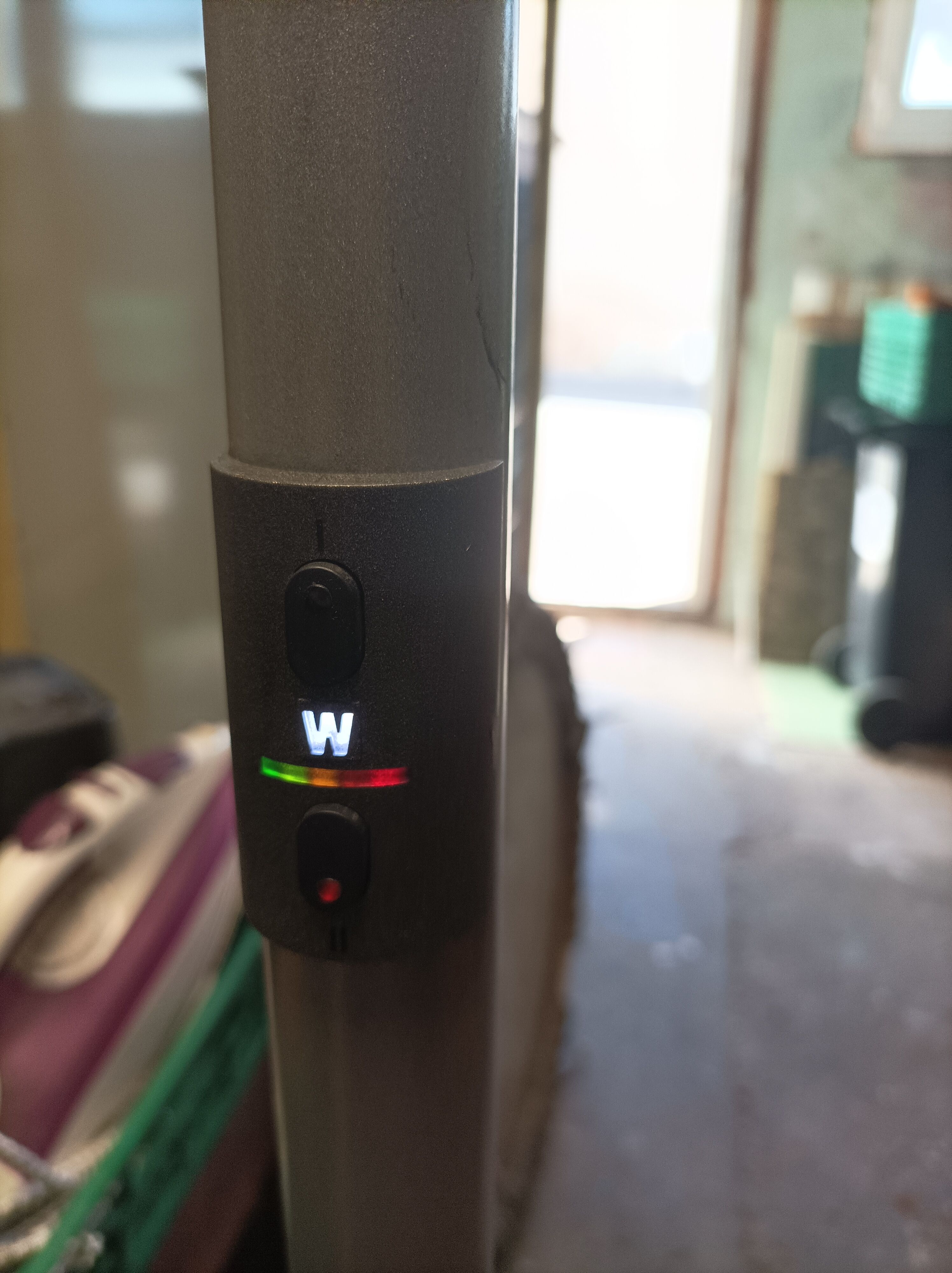 Vintage floor lamp grey metal