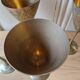 Lot 5 Calisse Verre En Laiton