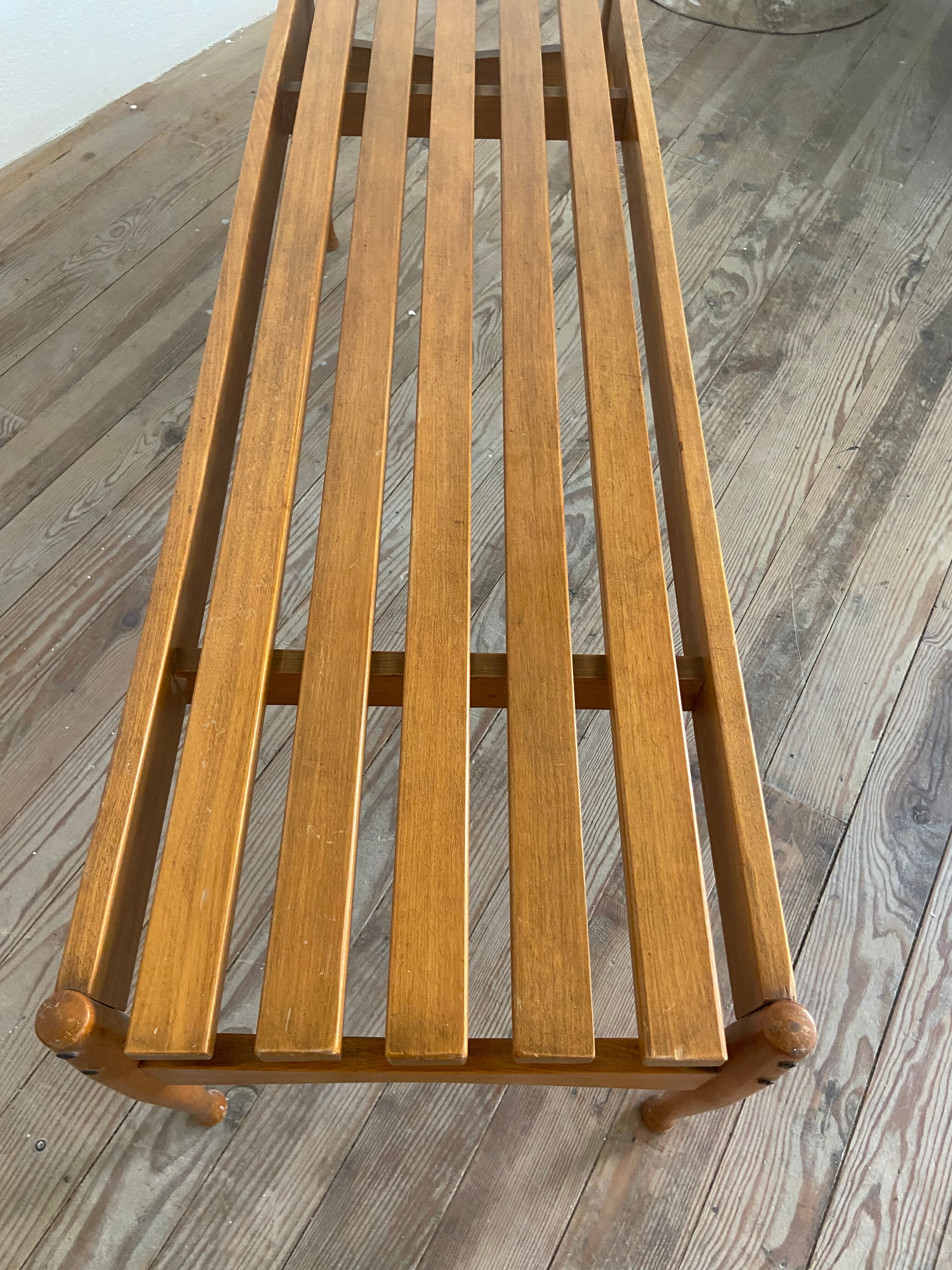 Slatted bench