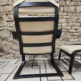 Lounge chair and its leather ottoman