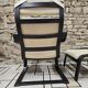 Fauteuil lounge et son ottoman cuir