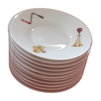 12 Limoges porcelain plates, royal factory