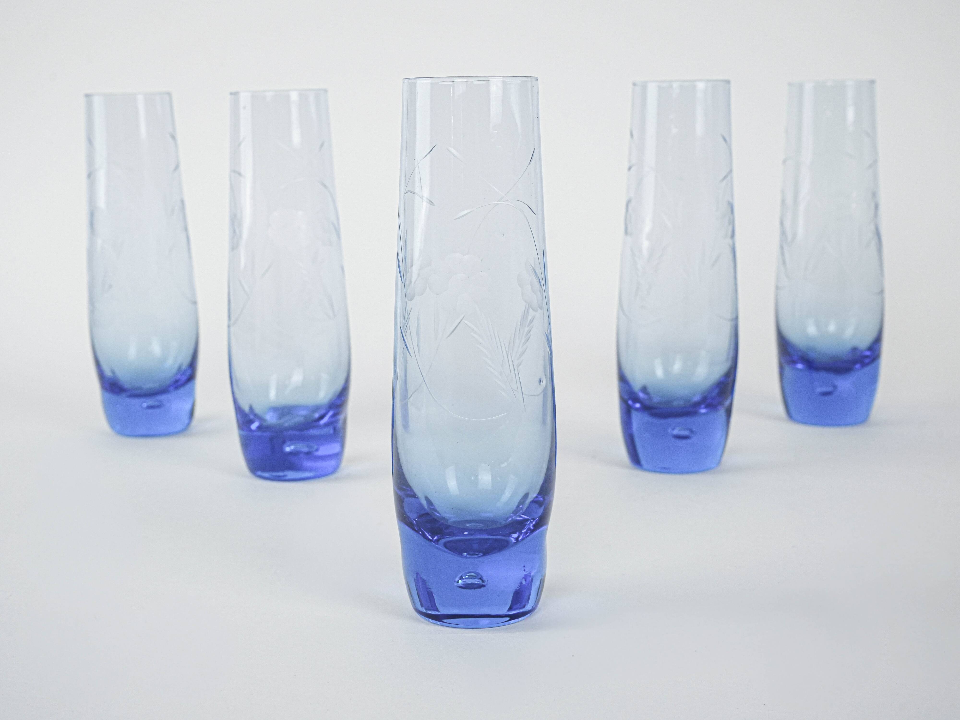 Set of glasses, Italian design, 1980s, production: Italy