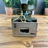 ERCO vintage lamp – smoked glass and chrome base – 1970s design