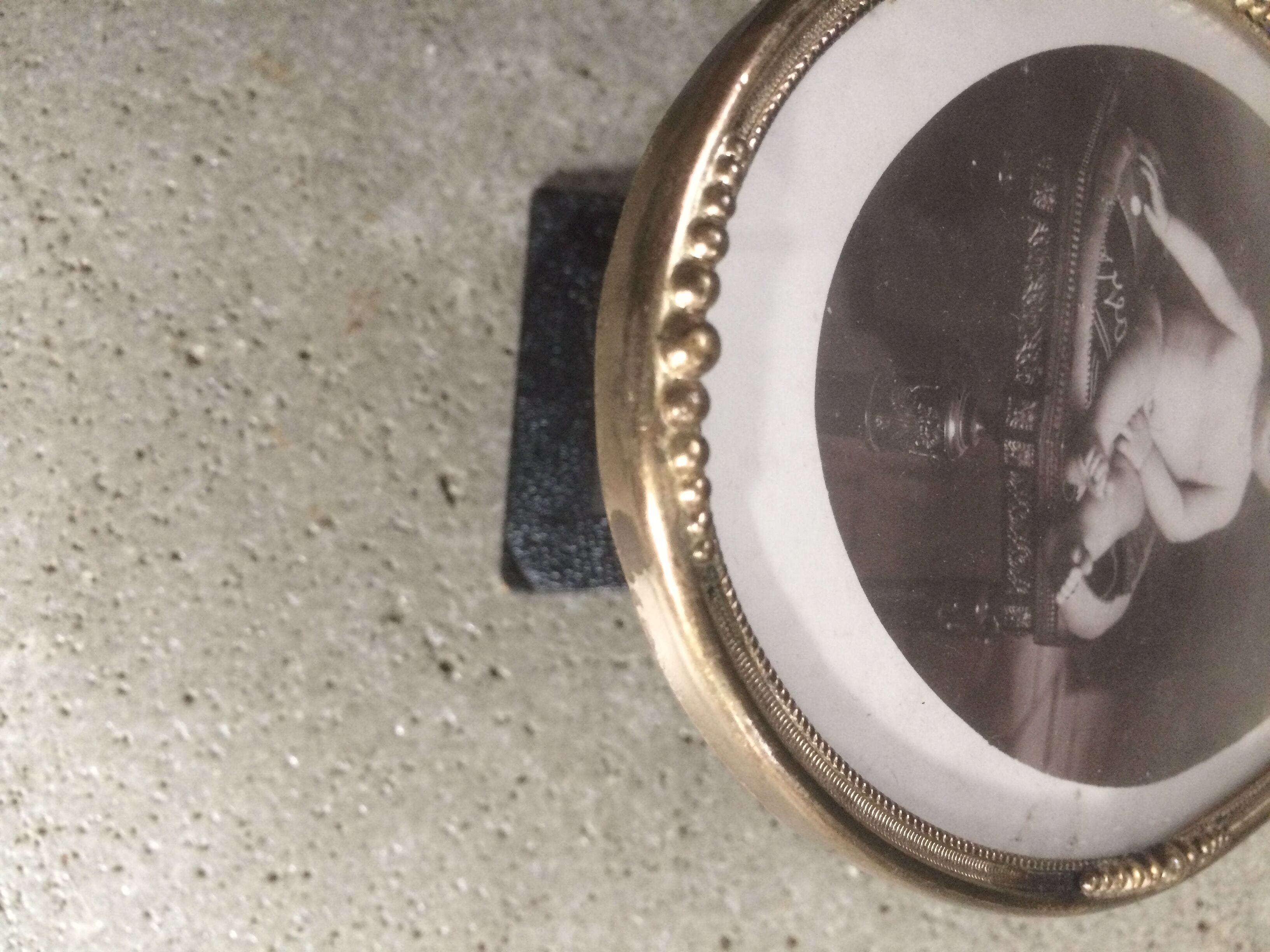 Gold metal frame to lay