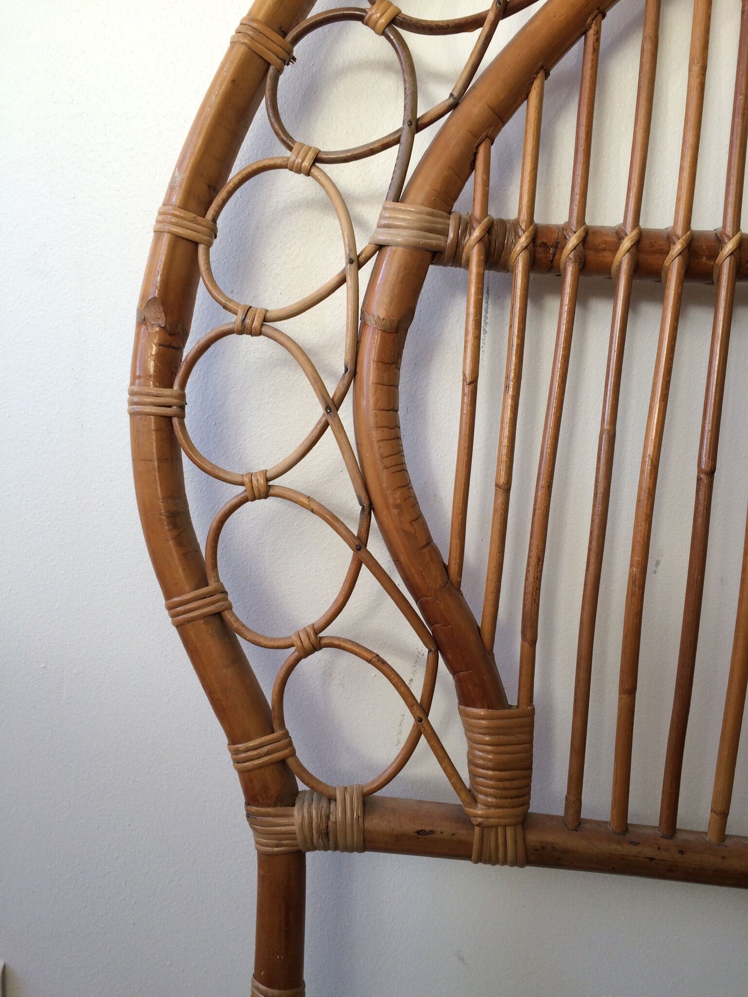 Rattan headboard