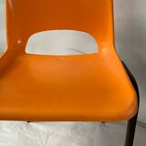 Vintage plastic orange plastic children's chair