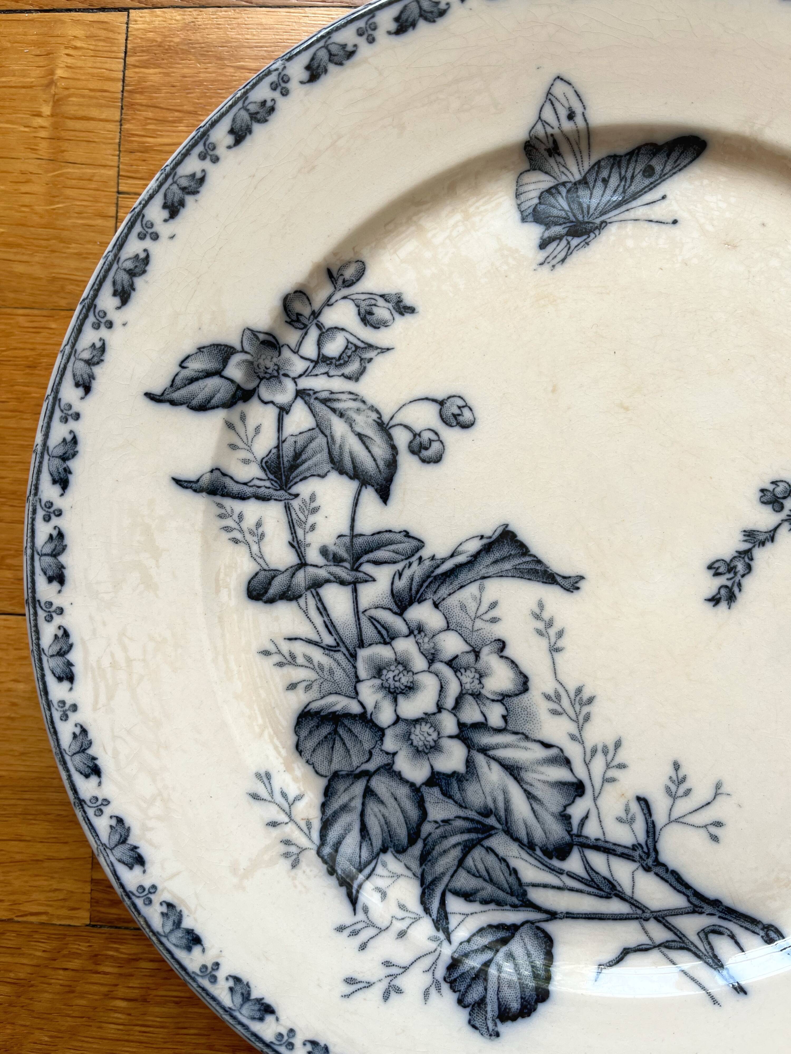 Carmen ironstone footed dish, imported by Vermont Frères Paris