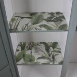 Renovated Parisian wardrobe – sage green with white patina