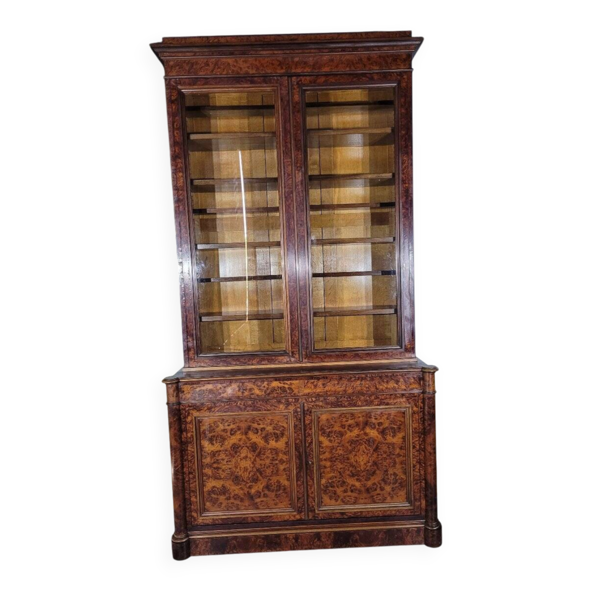 Large mahogany library from the Restoration period.
