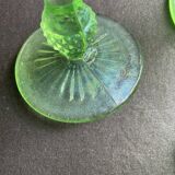 Green diamond tip stemmed glasses