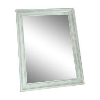Mirror, wood, old, white patina