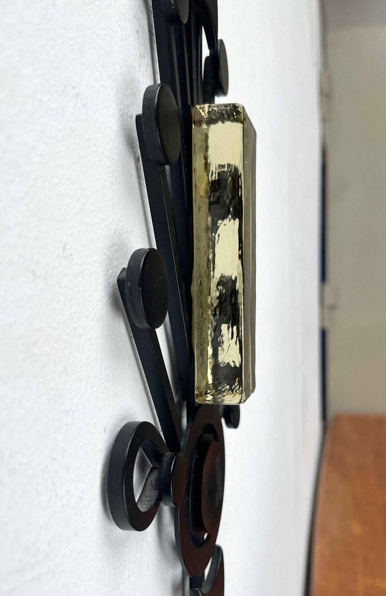 Mid-century modern Danish candle holders in metal and glass by Dantoft, 1960s, set of 2.