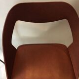 Duo of vintage barrel chairs