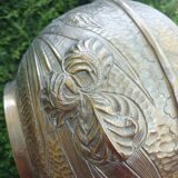 Cache pot en cuivre Art Nouveau