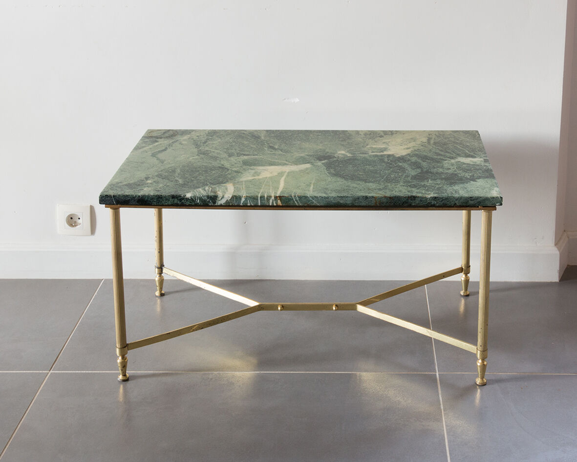 Green marble coffee table