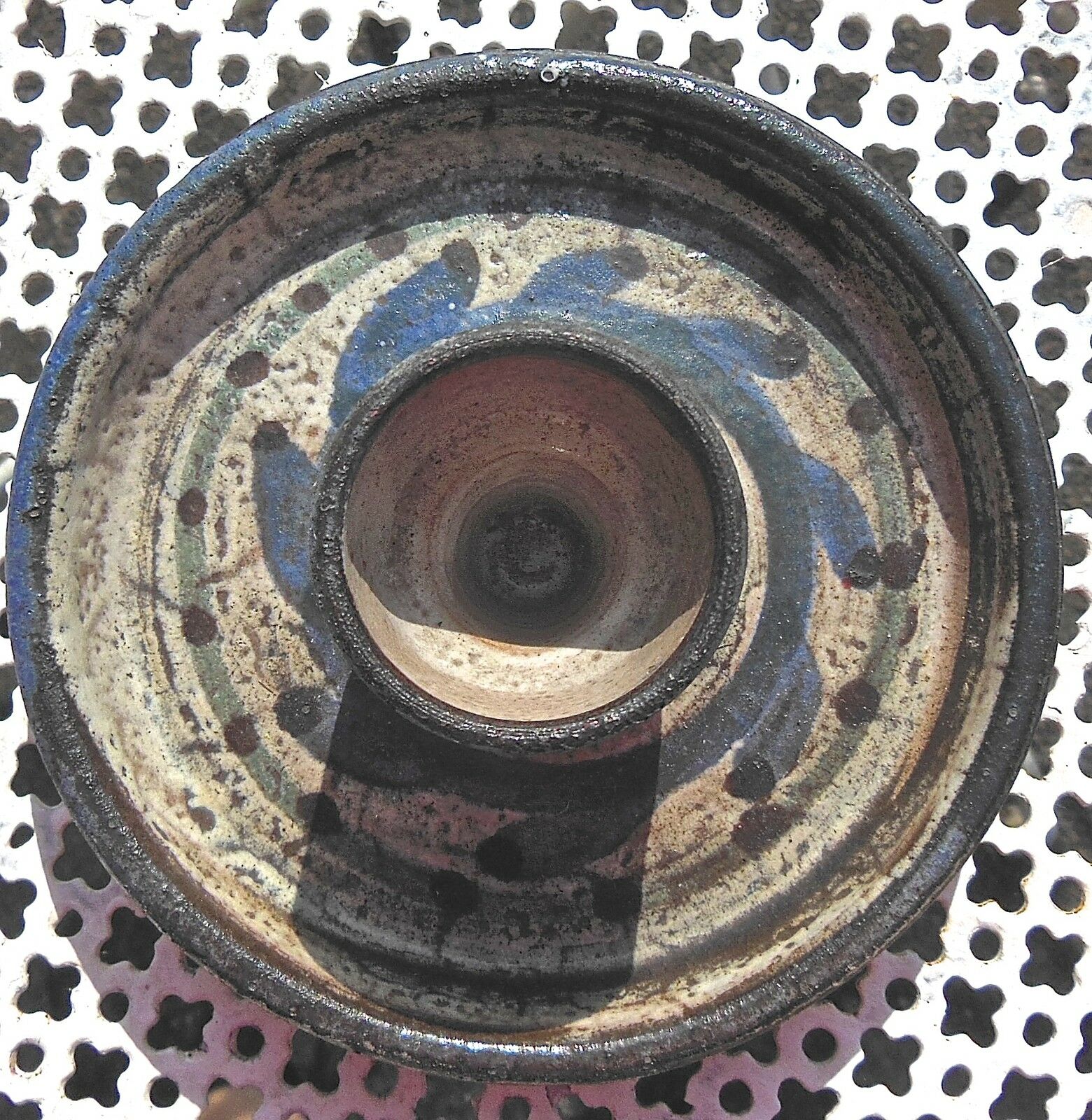 CERAMIC CANDLE holder GUSTAVE REYNAUD - LE MÛRIER - Vallauris 1950 1960