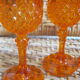 Verres flûtes à champagne cristal orange