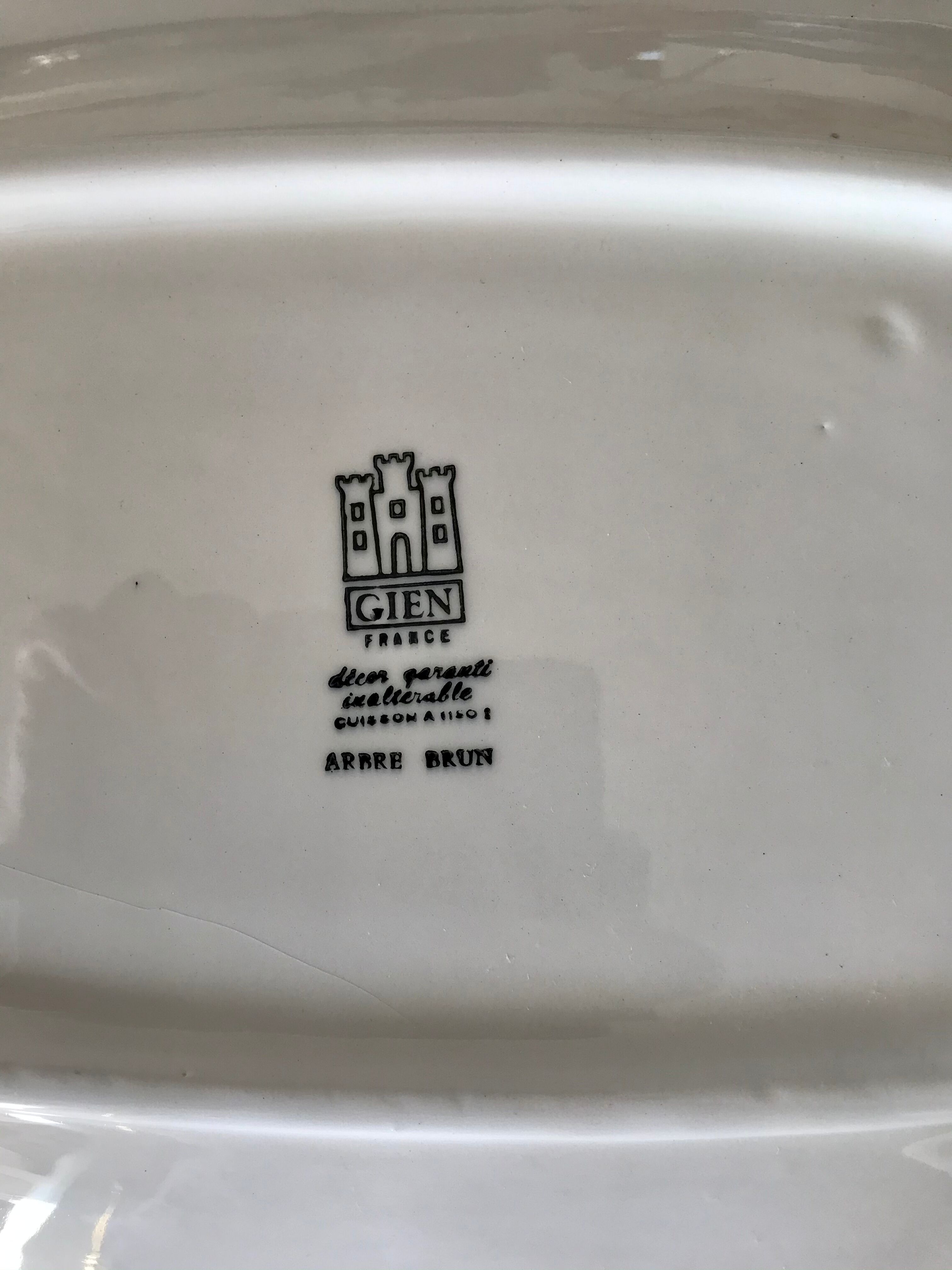 Gien vintage brown tree dish