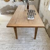Table de ferme en pin et chêne