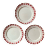 3 bistro style flat plates.
