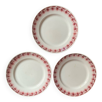 3 assiettes n plates au style bistrot.