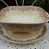 saladier - coupe à fruit et plat Longchamp terre de fer modèle Régent