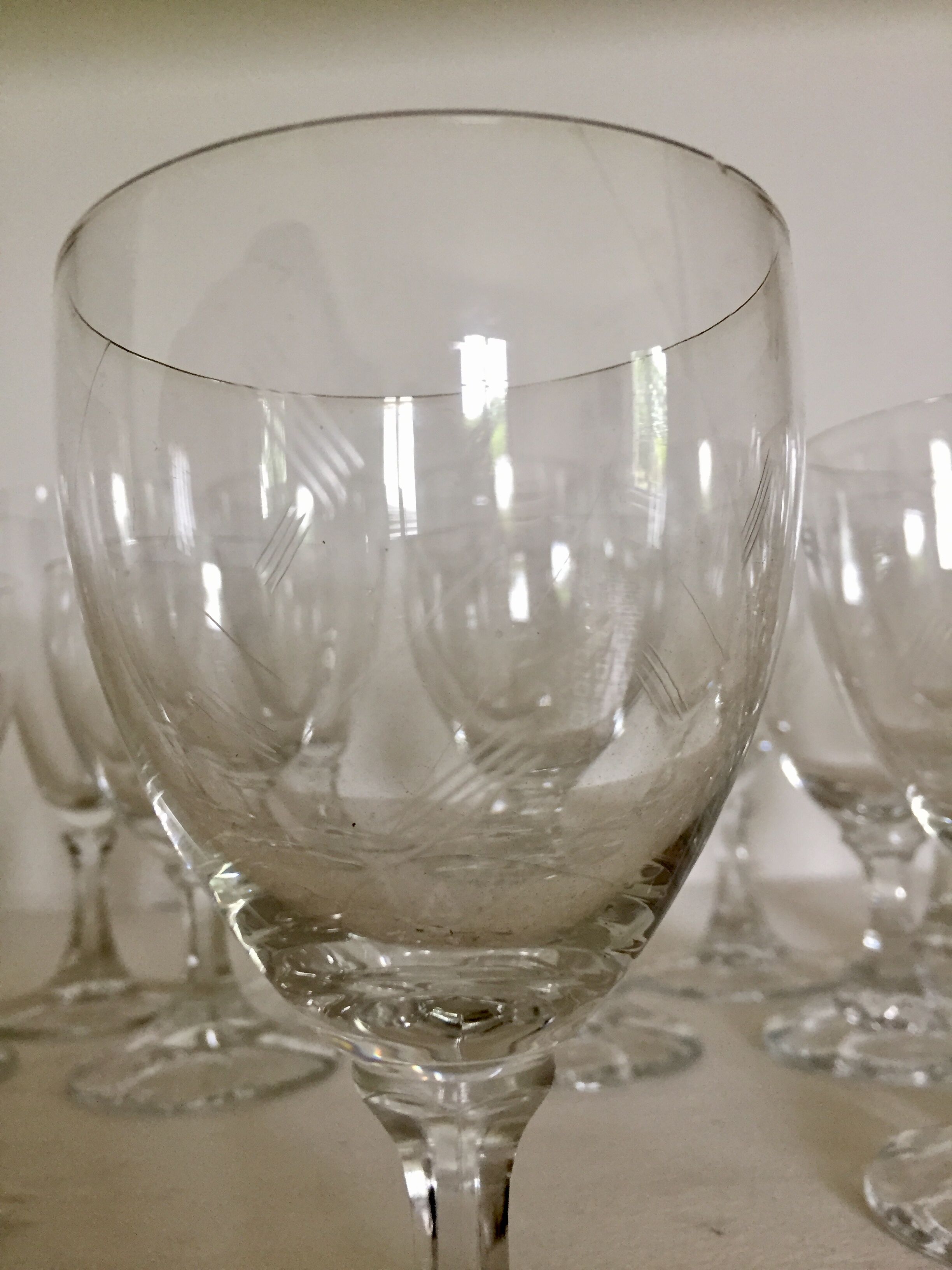 Set of crystal glasses from the 60s