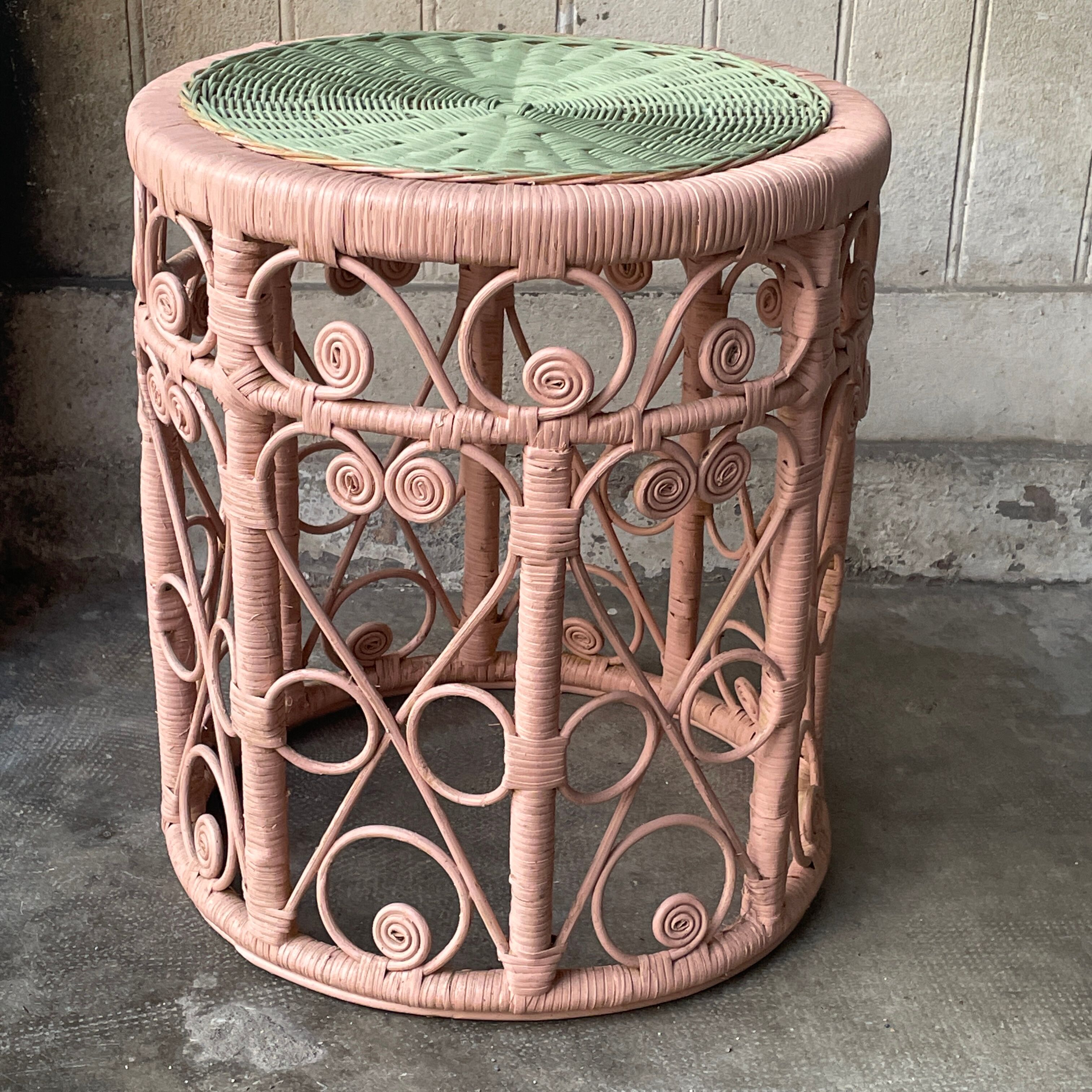 Beautiful rattan coffee table stool, wicker design 70