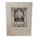 Gravure religieuse dorée, depuis 1900, certificat de baptêmes Vintage