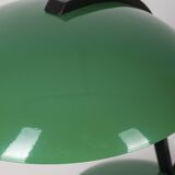 Vintage 80's table lamp in green metal veneta lumi design