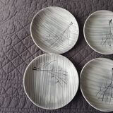4 vintage Niderviller hollow plates, Chatons model