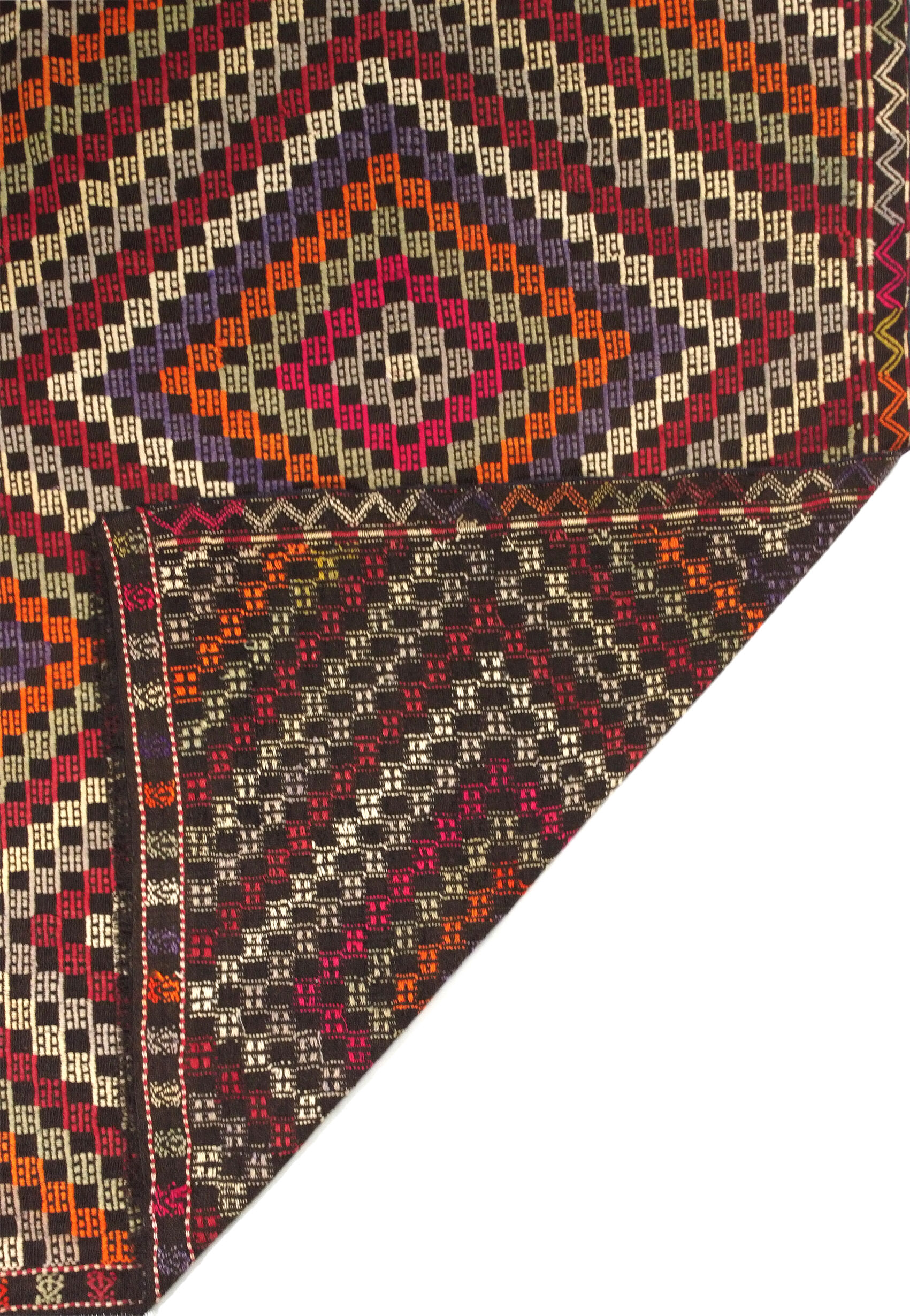 Anatolian handmade kilim rug 193 cm x 145 cm