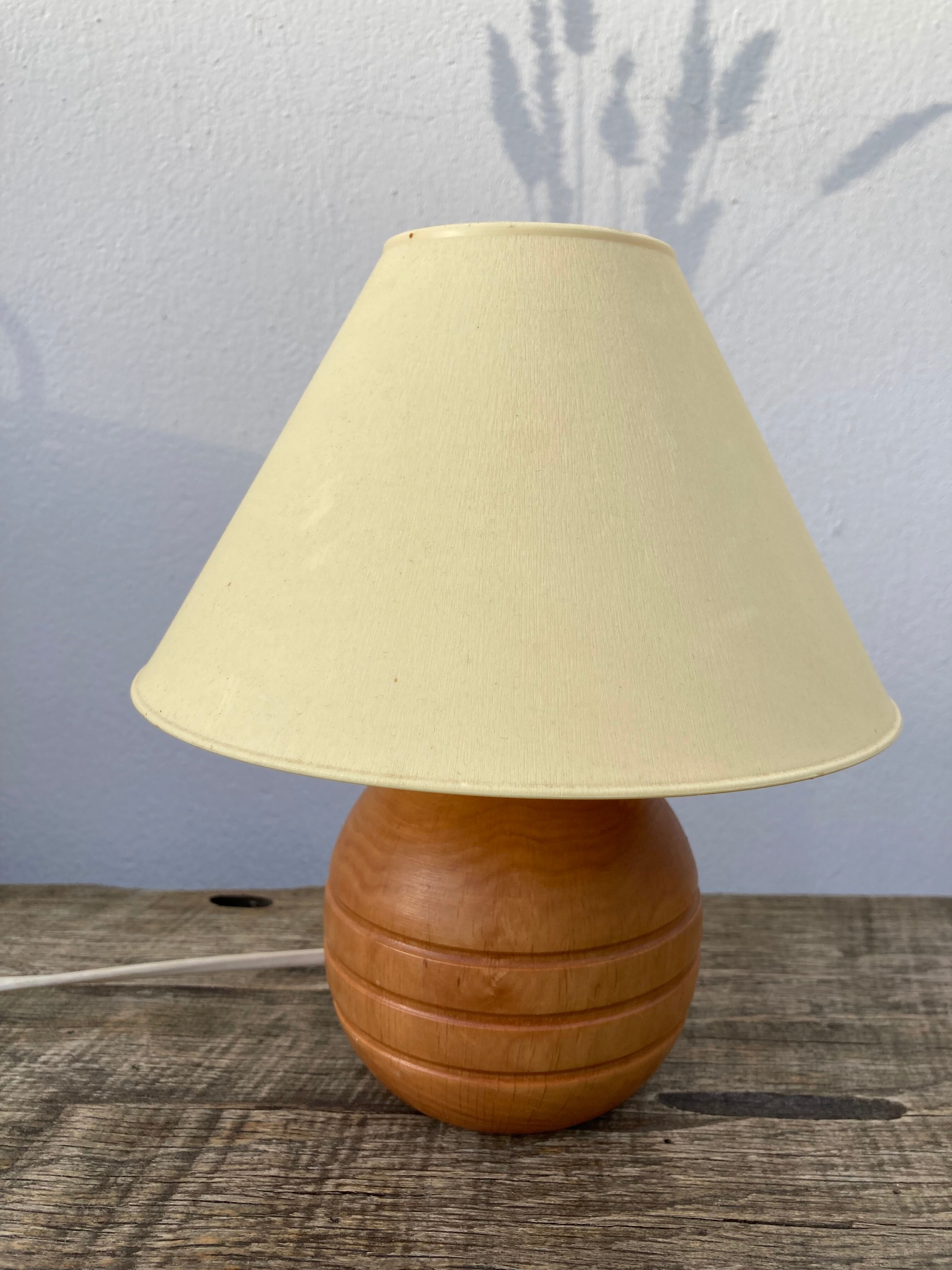 Wooden ball lamp 80s