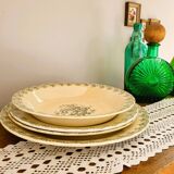 Plat creux en terre de fer gien - louis xv