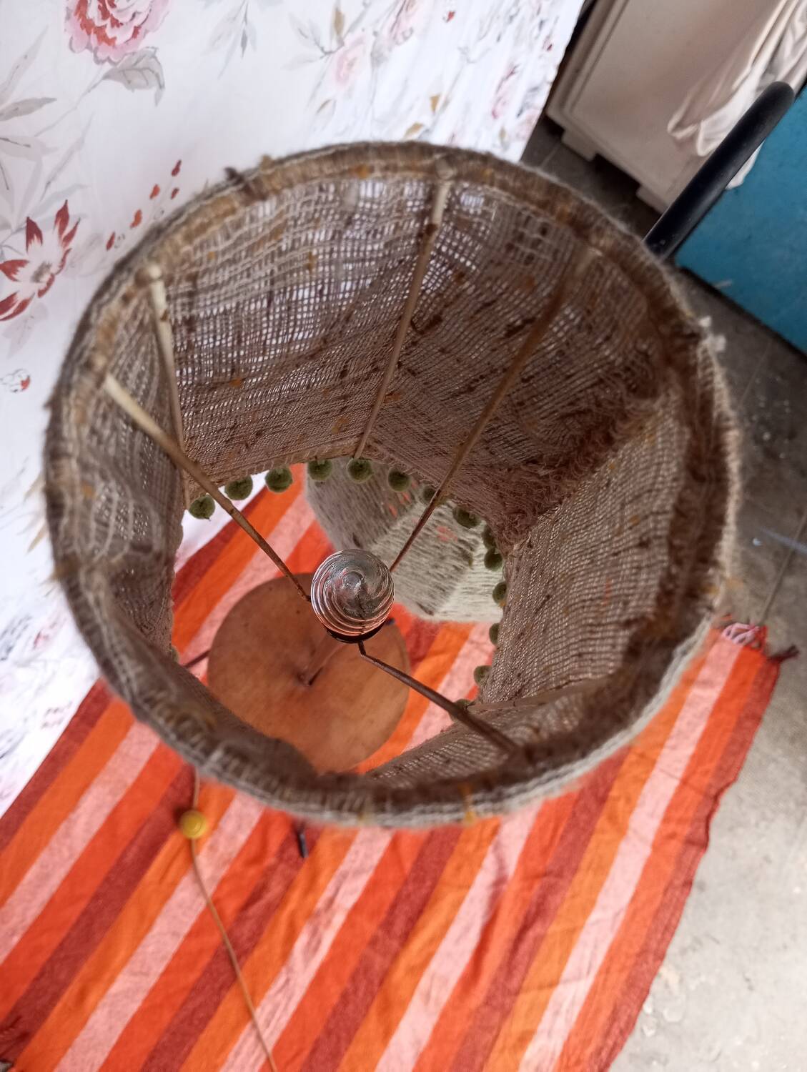 Lampadaire à deux lumières vintage années 50/60