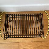 Black metal and scoubidou vinyl holders