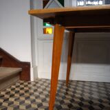 Scandinavian style wooden dining table