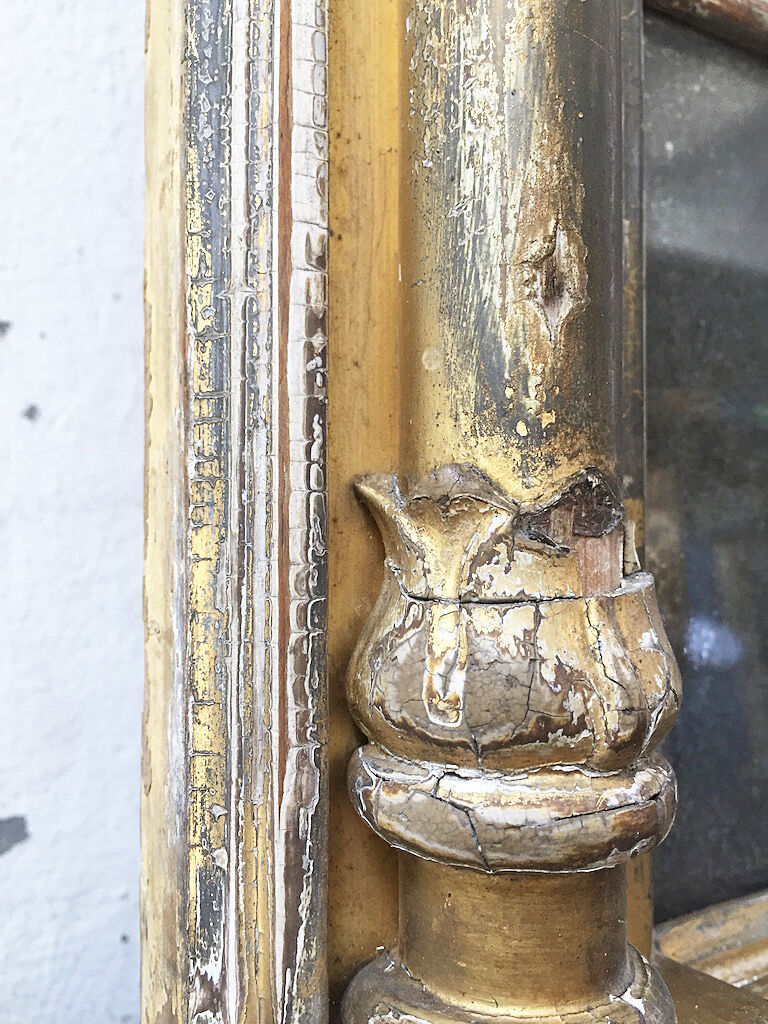 18th century mercury mirror 119x56cm