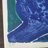 Blue and red monsters, hand-signed numbered lithograph, Bengt Lindström