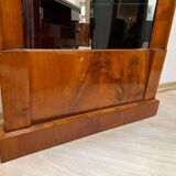 Biedermeier Cherry Wall Mirror with Brass Decor, South Germany, 1820s