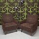 Paire de fauteuils club vintage 1970"
