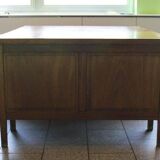 Double mahogany desk, Louis XV style, early 20th century.