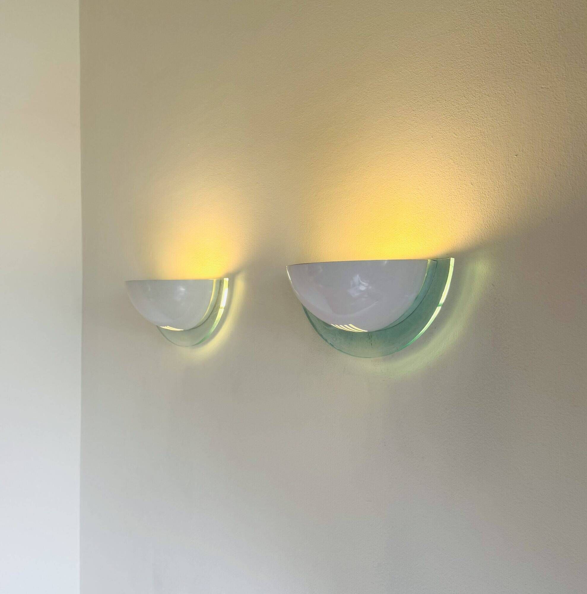 Model 1547 Semi-Circle Wall Sconces By Vrieland Design, The Netherlands 1980S