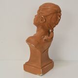 Plaster bust from the Belle Époque period by Jindřich Říha, 1890s.