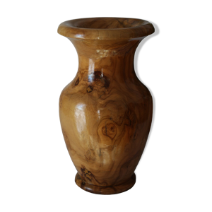 Vase artisanal en bois tourné