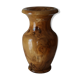 Vase artisanal en bois tourné d'olivier vernis